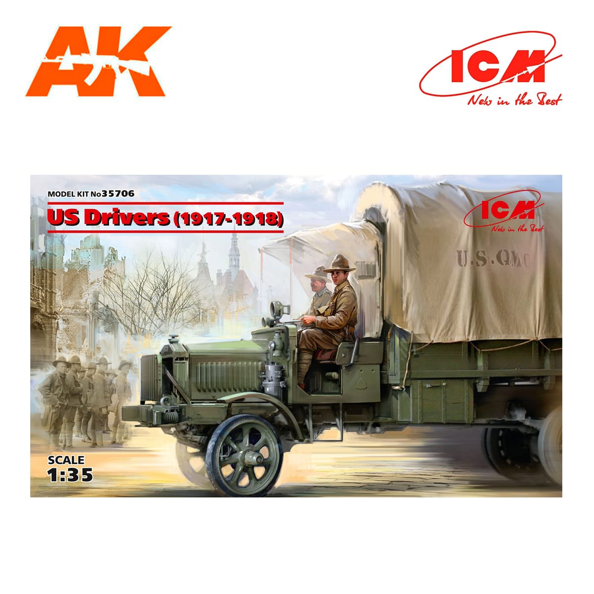 US Drivers (1917-1918) (2 figures) (100% new molds) 1/35
