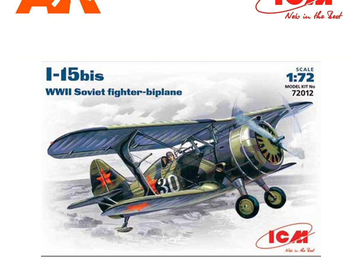 ICM 72013 I-15 Bis Winter Soviet Fighter Biplane 1/72 Plastic Model Kit 87 Mm for sale online 