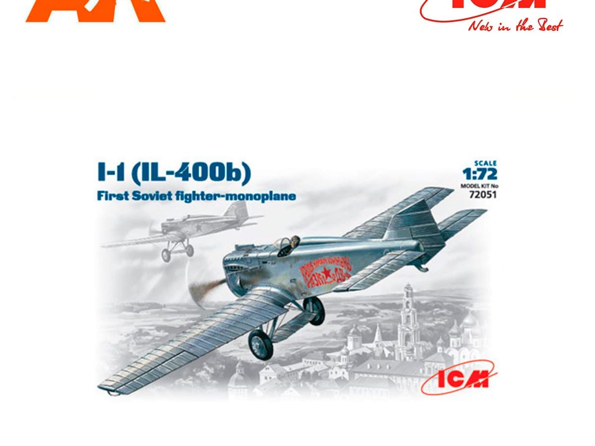 Details about   I-1 IL-400b First Soviet Monoplane Fighter 1/72 Scale Plastic Model Kit ICM72051 