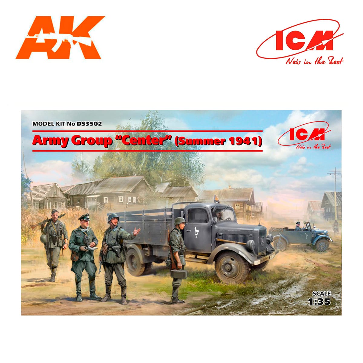 Army Group «Center» (Summer 1941)   (Kfz.1, Typ L3000S, German Infantry (4 figures), German Drivers (4 figures)) 1/35