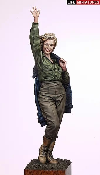 1 Miniature Playscale Gi Joe Pin up Girl Poster 3" Military  World War Marilyn 