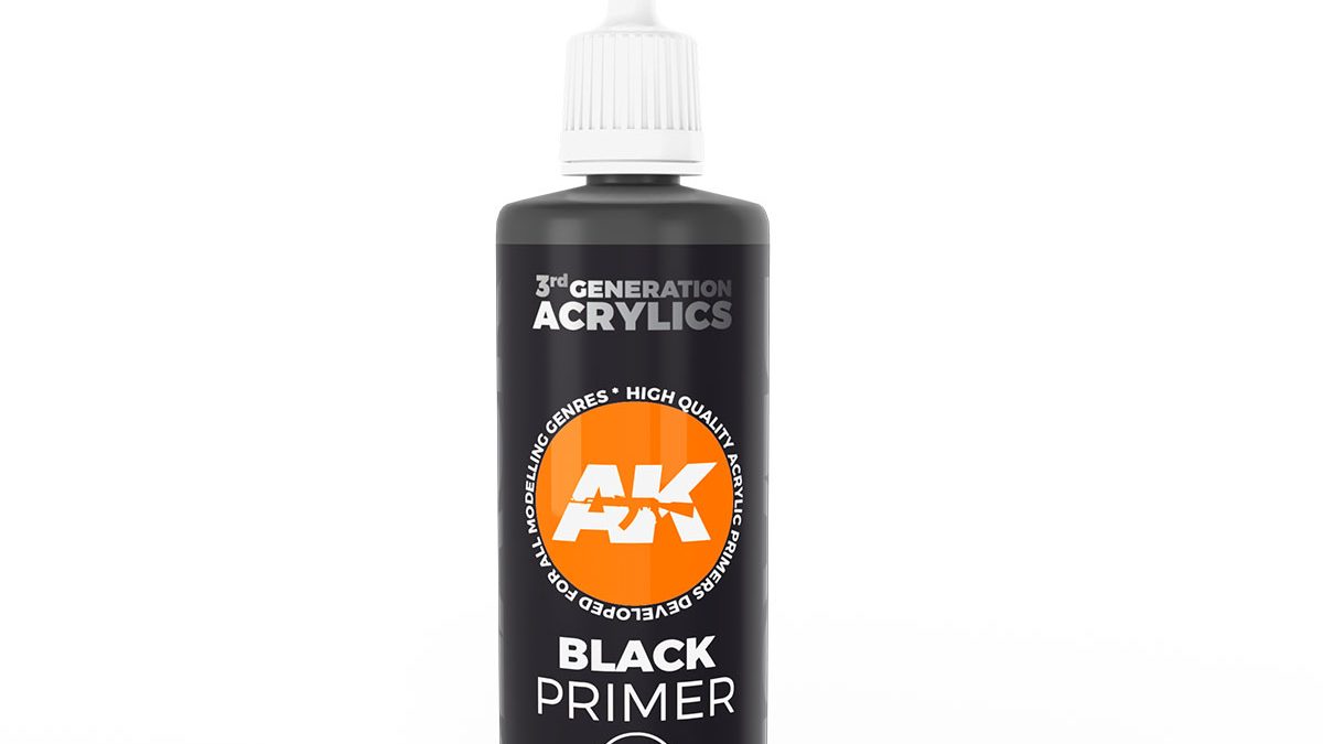 Black Acrylic Primer 22mL Bottle Lifecolor (LFCBC07)