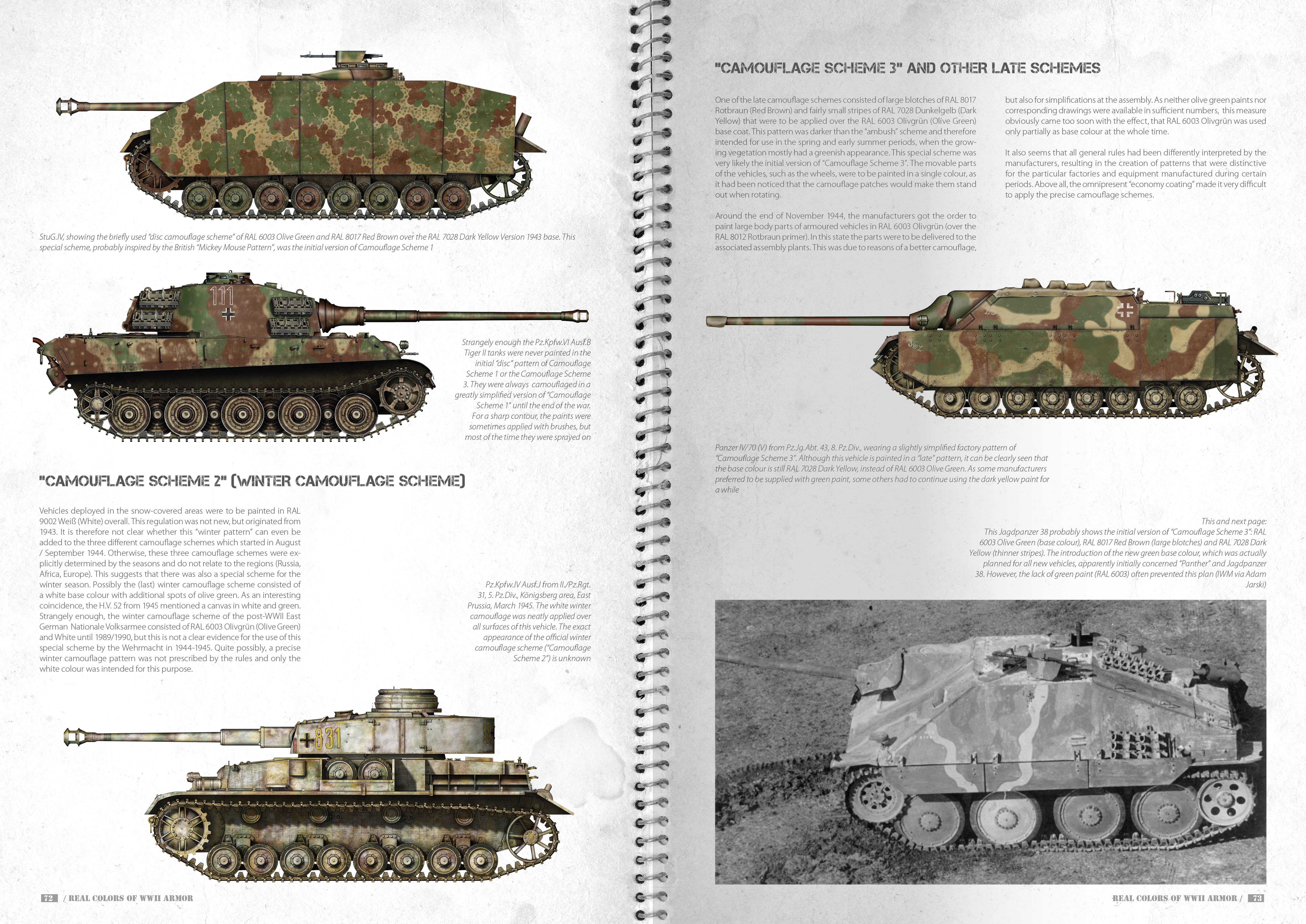 How did the bright colors of some World War II tank camouflages