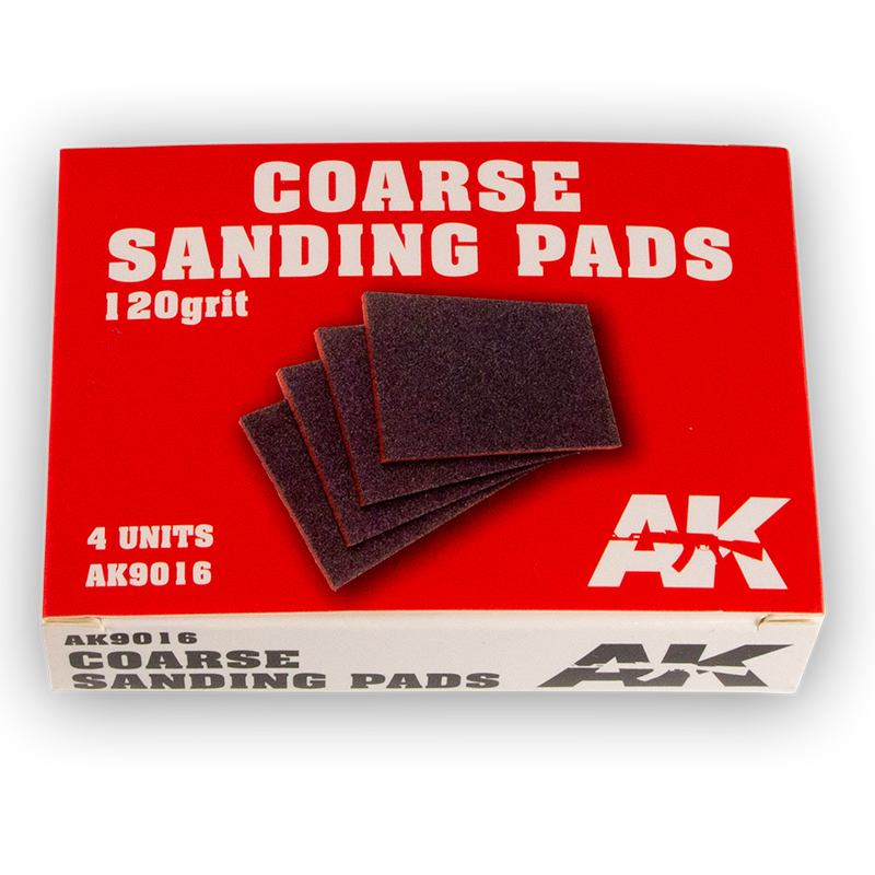 COARSE SANDING PADS – 120 GRIT. 4 UNITS.