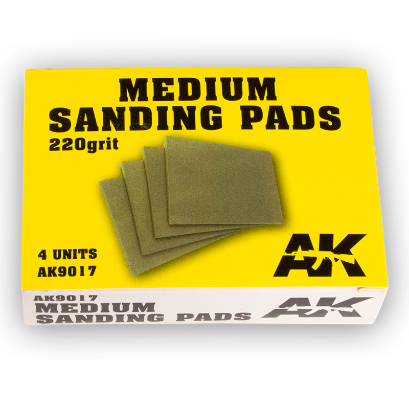MEDIUM SANDING PADS 220 GRIT. 4 UNITS.