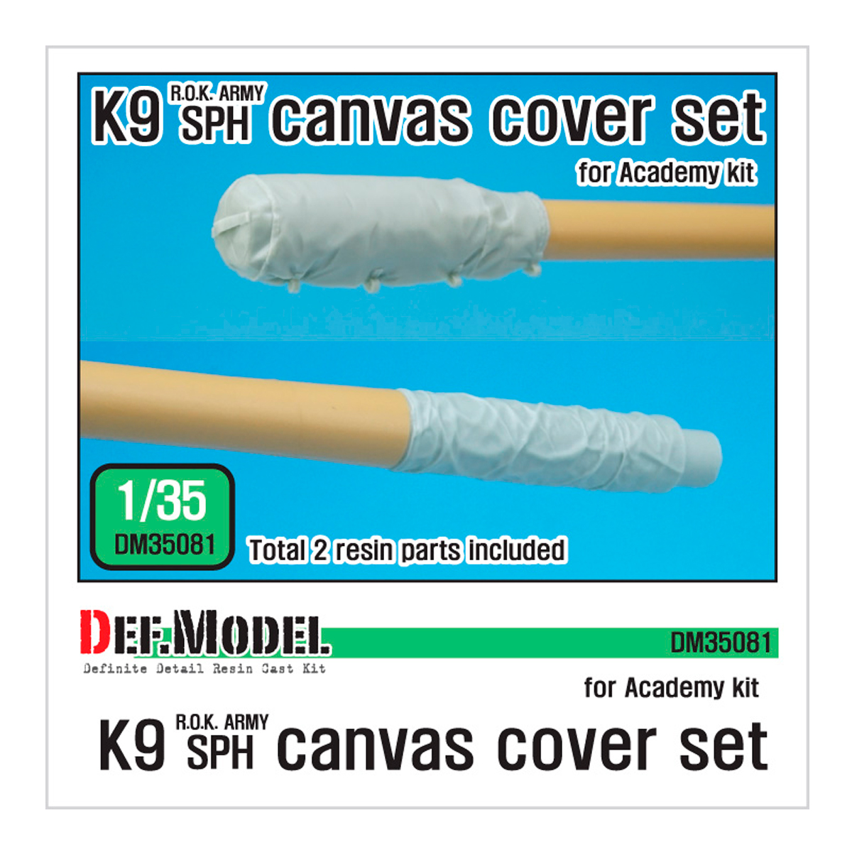 ROK Army K9 SPG Canvas cover Set (for Academy 1/35 K9 SPH)