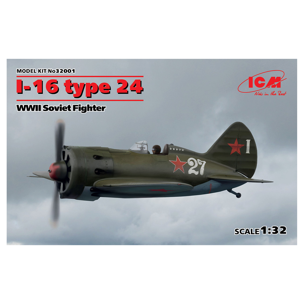 I-16 type 24, WWII Soviet Fighter (100% new molds) 1/32