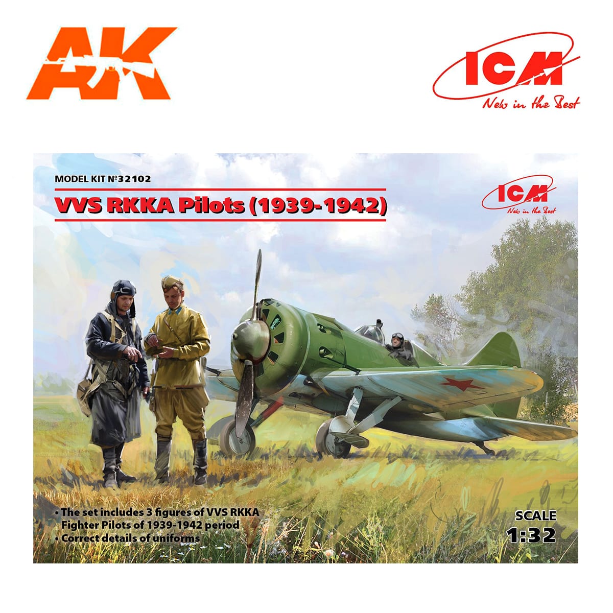 VVS RKKA Pilots (1939-1942) (3 figures) 1/32