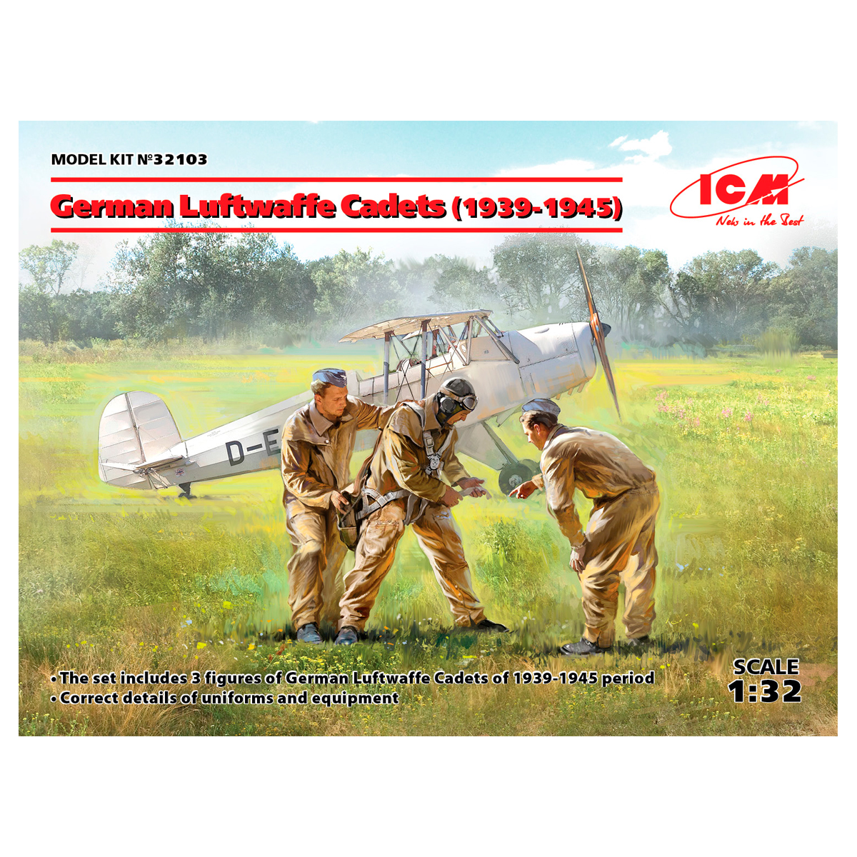 German Luftwaffe Cadets (1939-1945) (3 figures) (100% new molds) 1/32