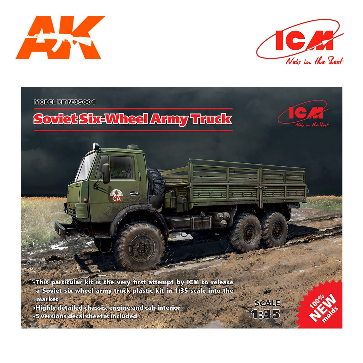 Soviet Six-Wheel Army Truck (100% new molds) 1/35