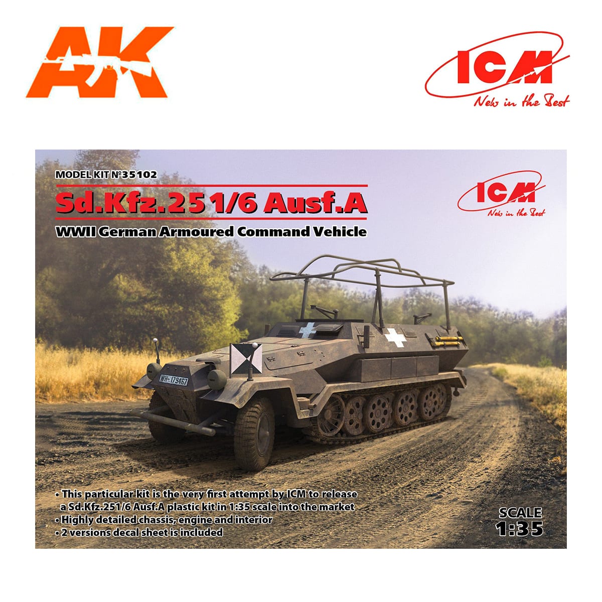 Sd.Kfz.251/6 Ausf.A, WWII German Armoured Command Vehicle 1/35