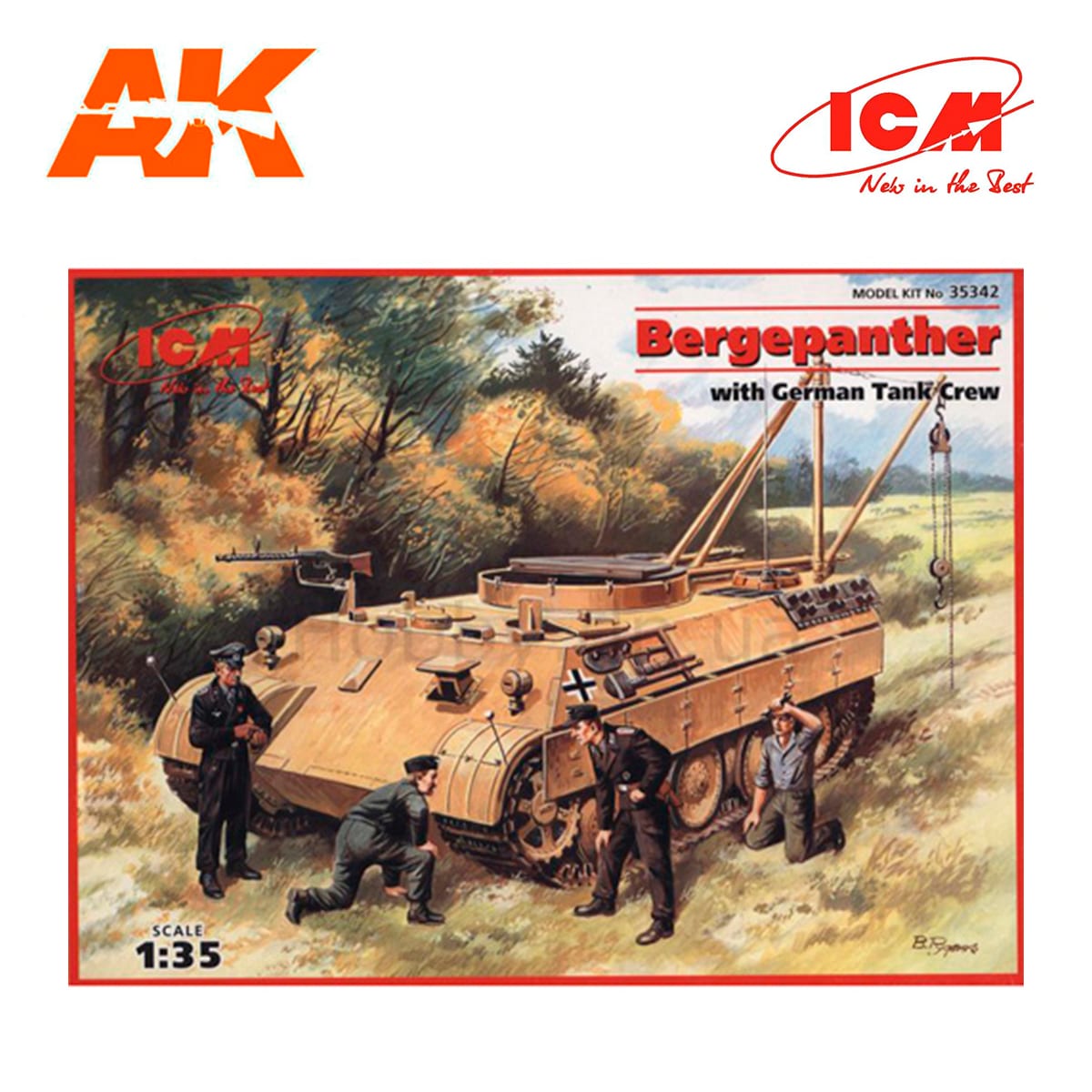 Bergepanther with German Tank Crew (4 figures) 1/35