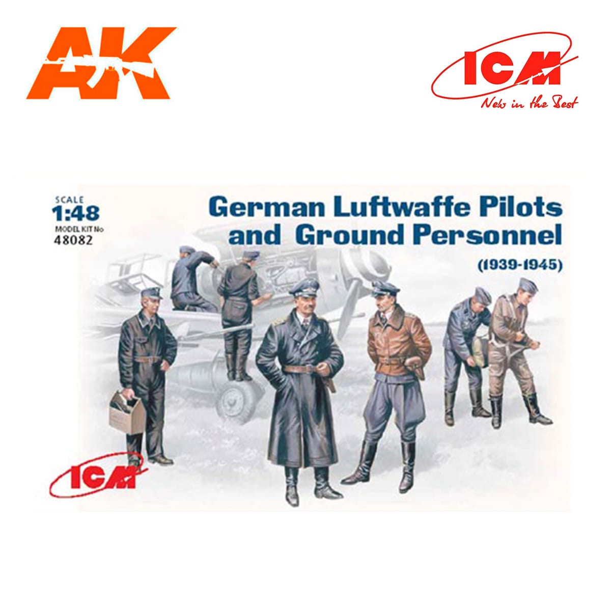 ICM 48082 German Luftwaffe Pilots and ground personnel 1/48 scale plastic model
