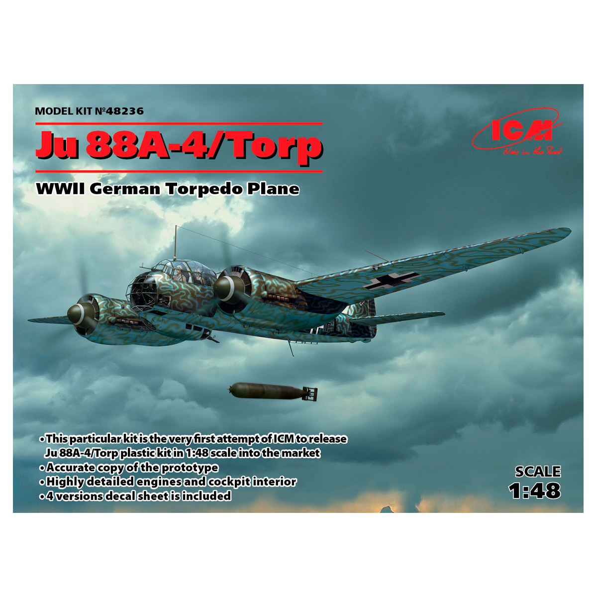 Ju 88A-4/Torp, WWII German Torpedo Plane 1/48