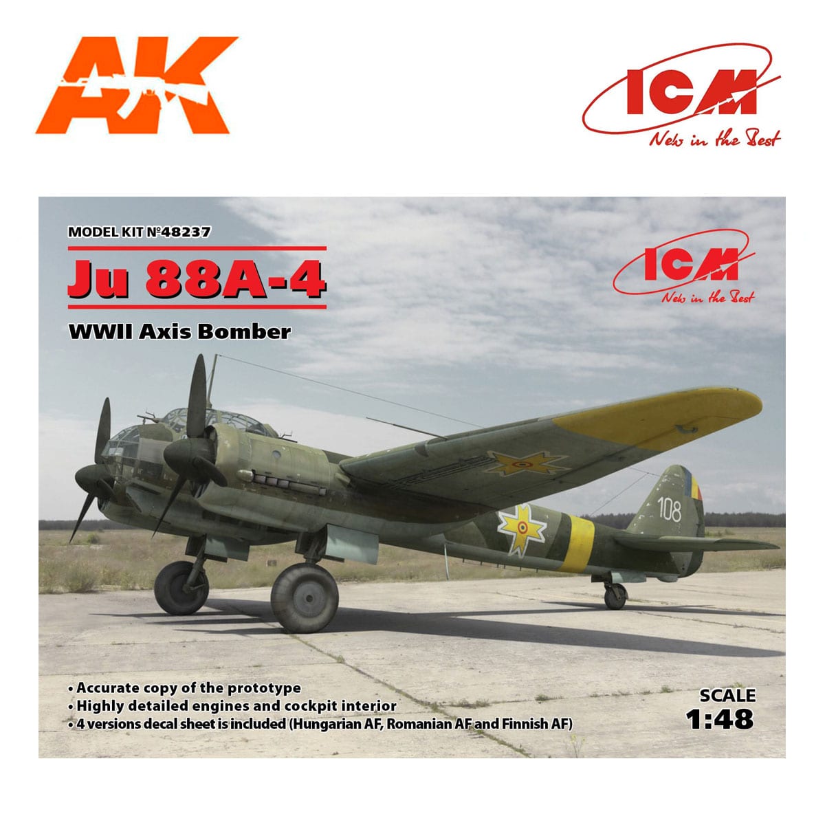 Ju 88A-4, WWII Axis Bomber 1/48