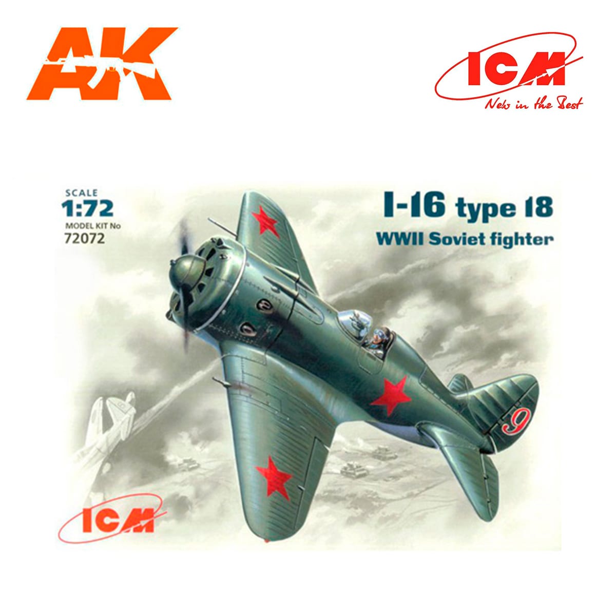 Neu Amodel 72124-1:72 I-16 type 5/6 Soviet fighter 