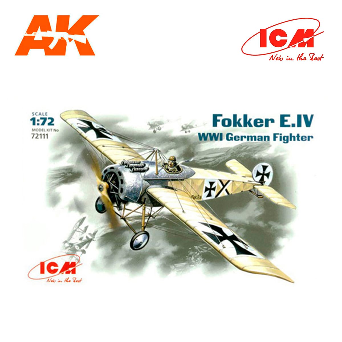 Fokker E.IV, WWI German Fighter 1/72