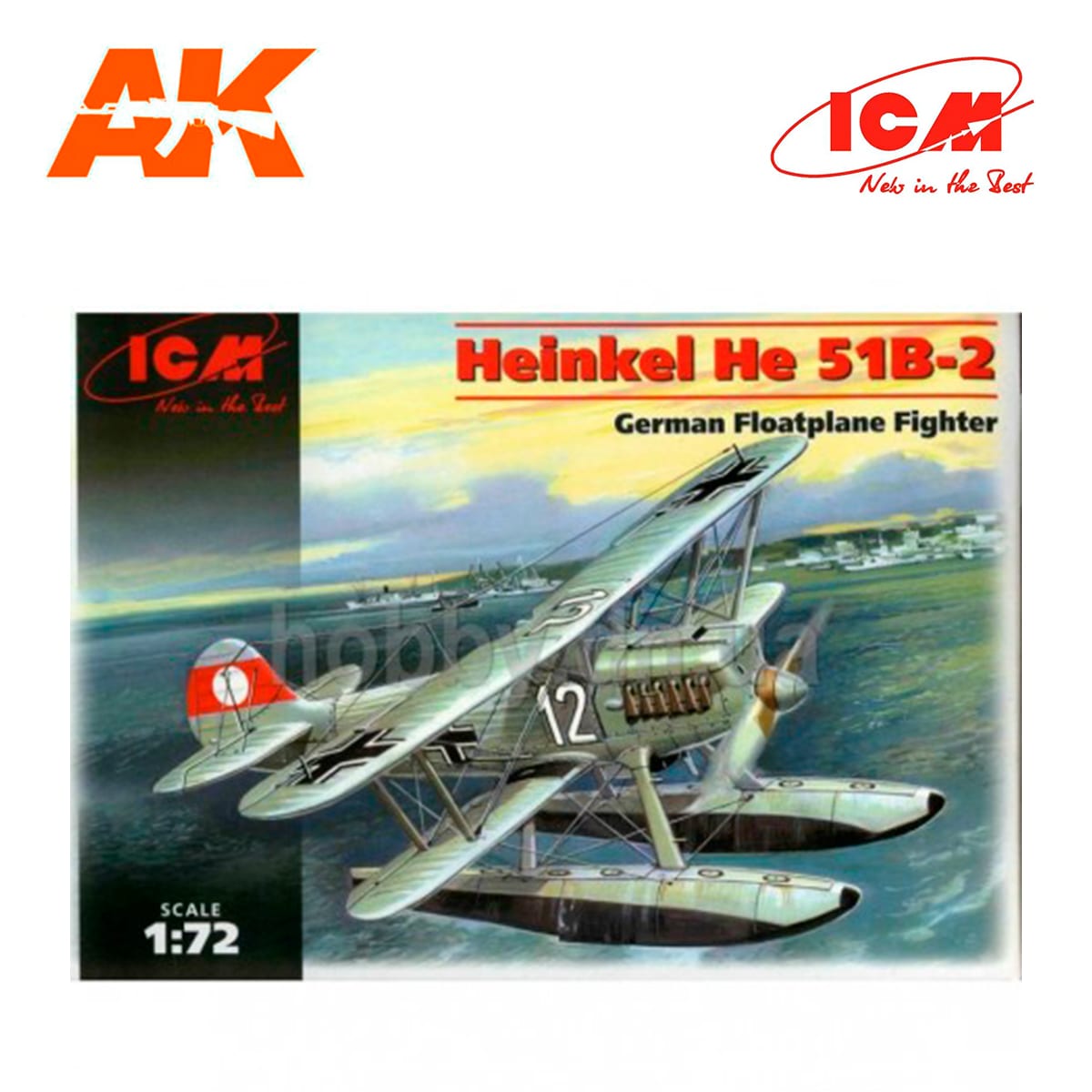 scale model kit ICM 72192-1/72 HE 51B-2 German Floatplane Fighter 