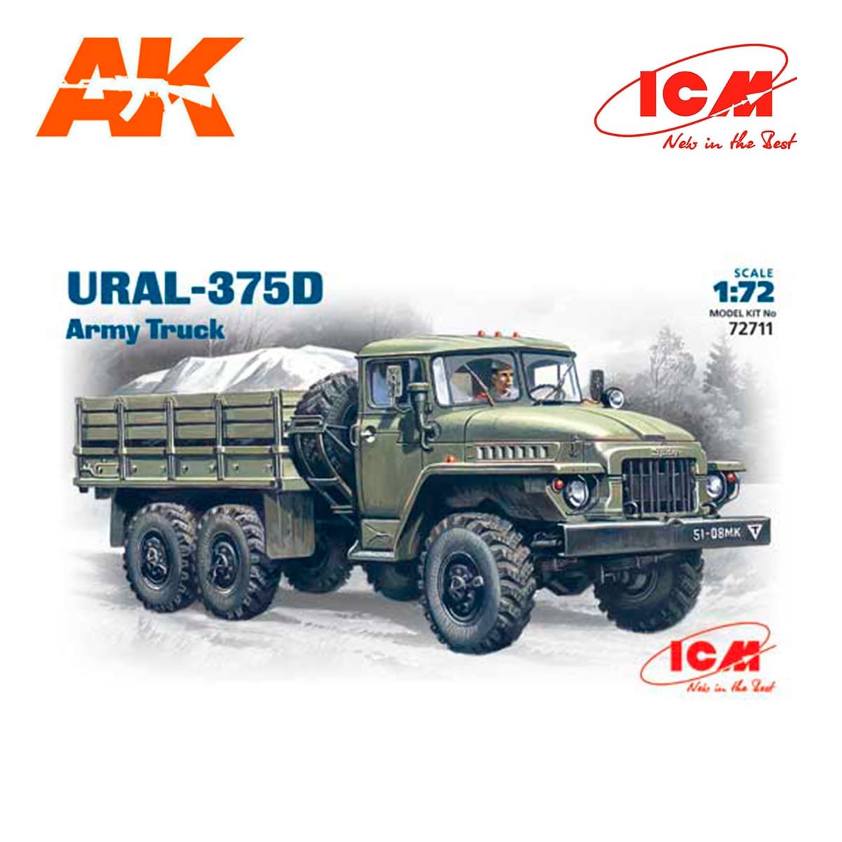 ICM 1/35 Scale Ural 4320 Soviet Army Truck Military Model Kit # 35371 for sale online 