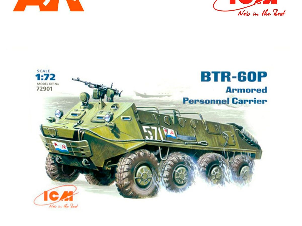 Details about   BTR-60PB Soviet Armored Personnel Carrier 1/72 Scale Plastic Model Kit ICM 72911