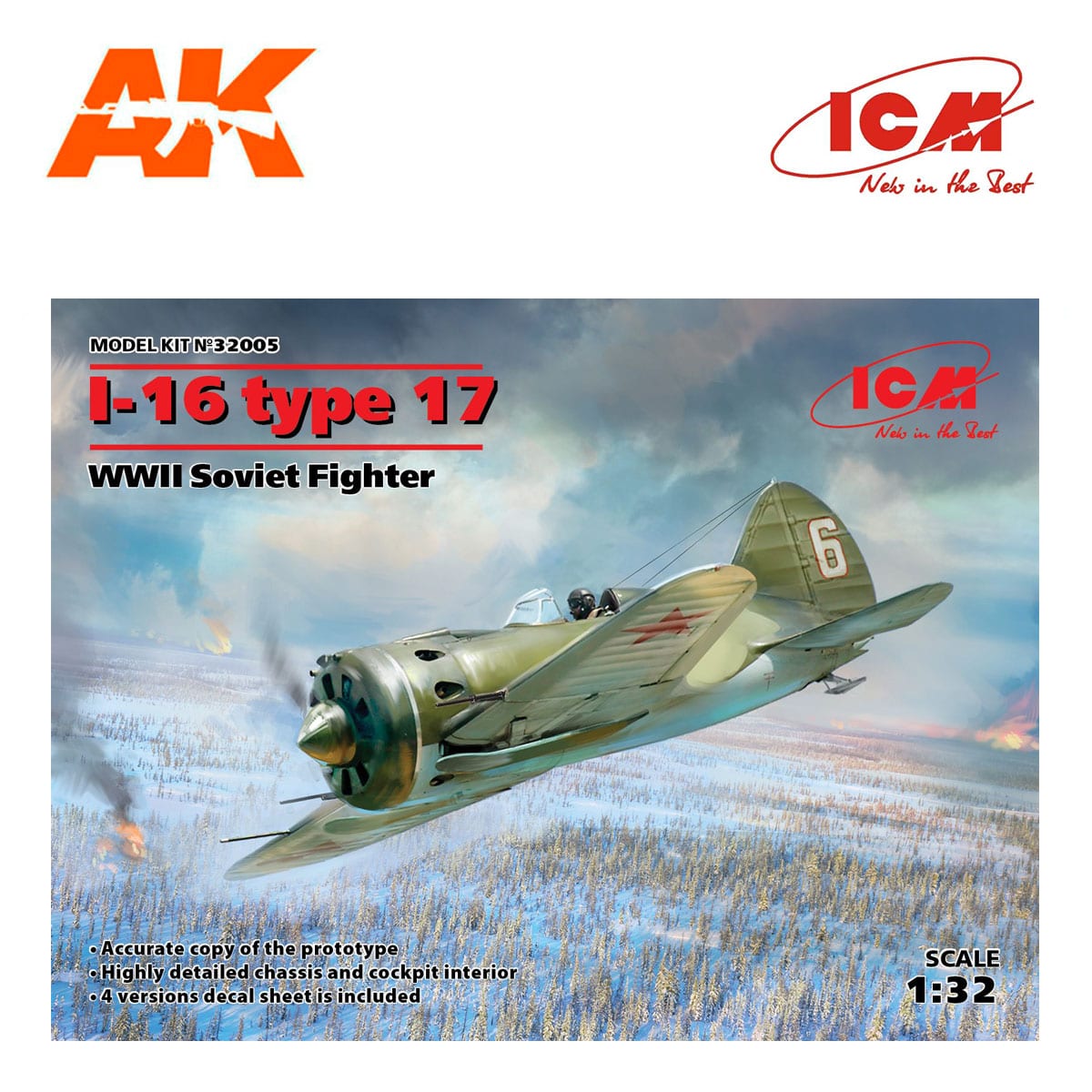 I-16 type 17, WWII Soviet Fighter 1/32