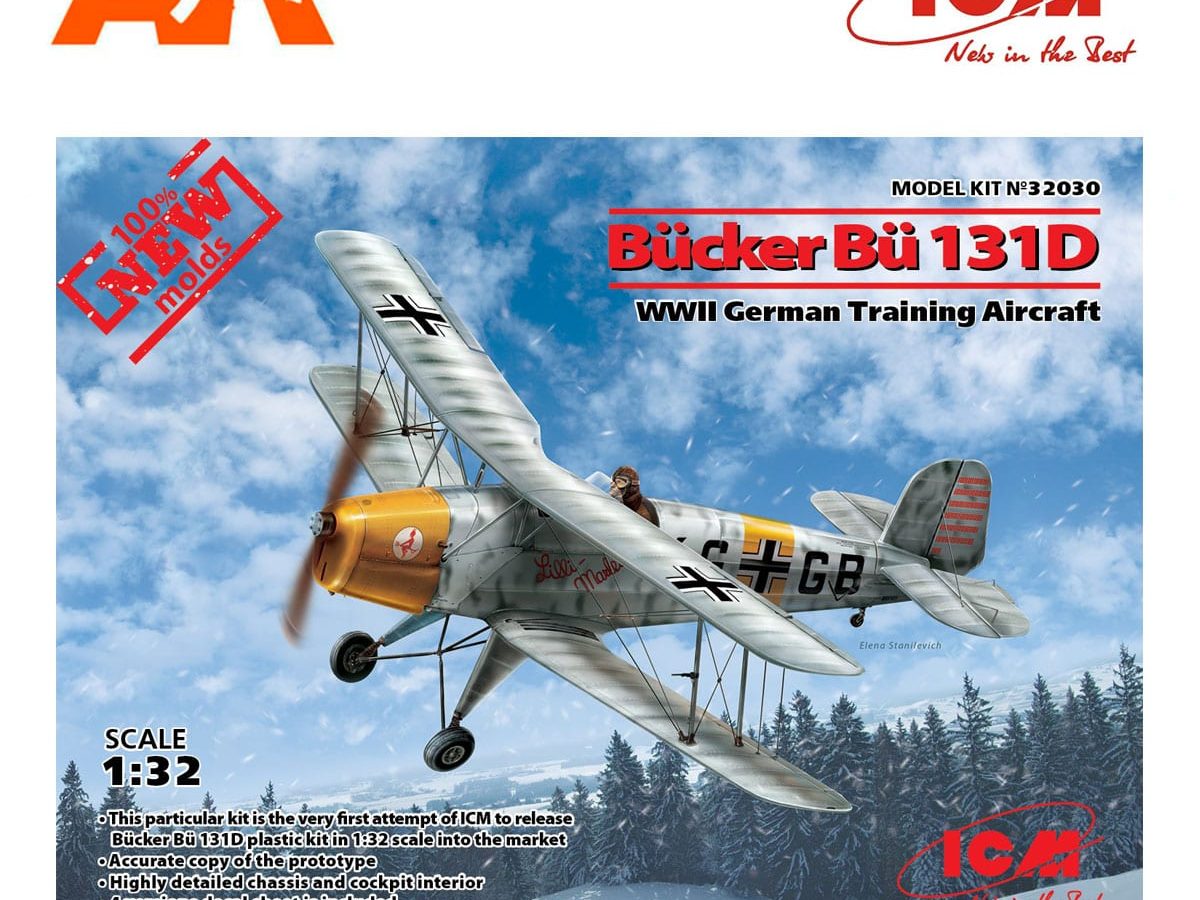 ICM 32030 Assembly Kit Model Bücker Bü 131d WWII German Training Aircraft 1 32 for sale online ICM 32030 Assembly Kit Model Bücker Bü 131d WWII German Training Aircraft 1 32 for sale online