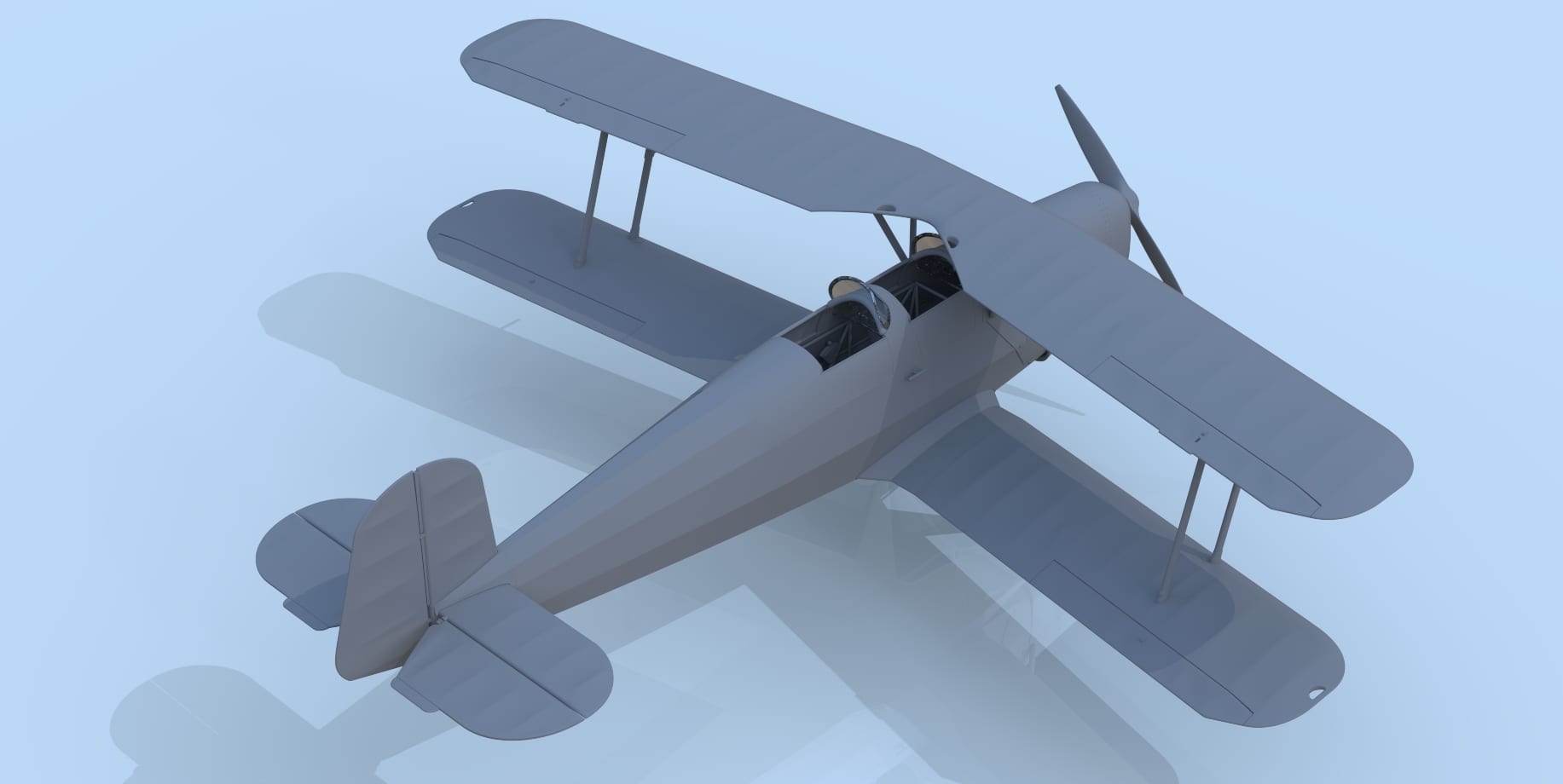 ICM 32030 Assembly Kit Model Bücker Bü 131d WWII German Training Aircraft 1 32 for sale online 