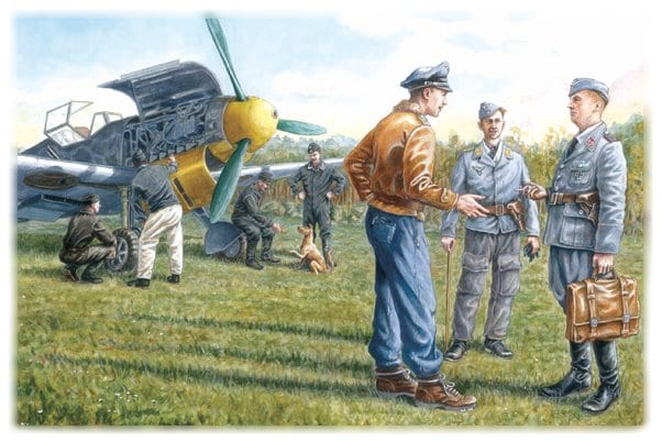 German Luftwaffe Pilots & au Sol Personnel 1939-1945 7 Figurines 1:48 Plastique