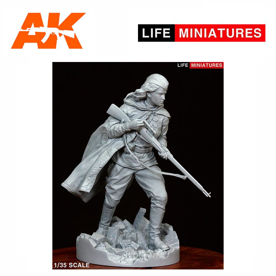 Details about   1/35 Female Sniper Figure Unassembled resin scale 50mm model 