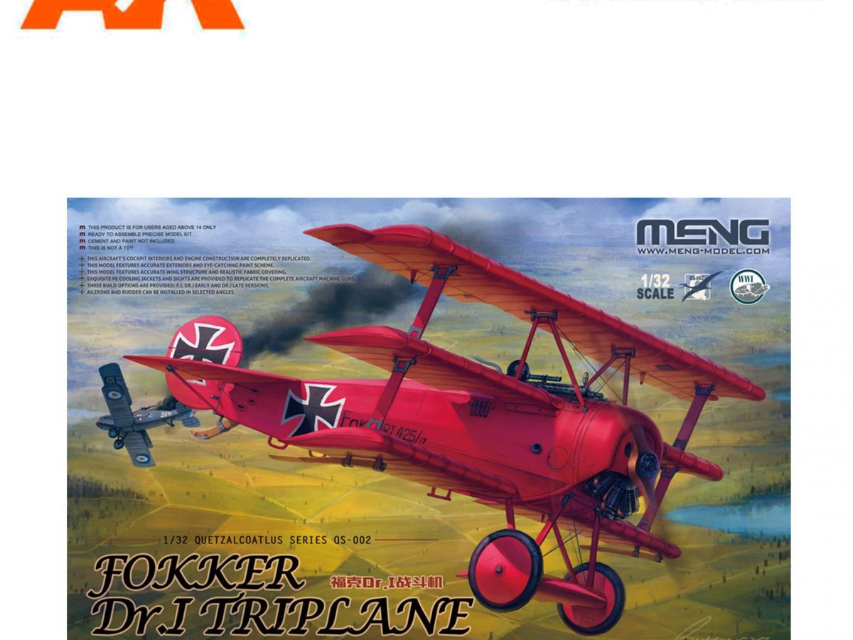 I Triplan Baron Rouge Meng Model QS-002s 1/32 scale Fokker Dr 
