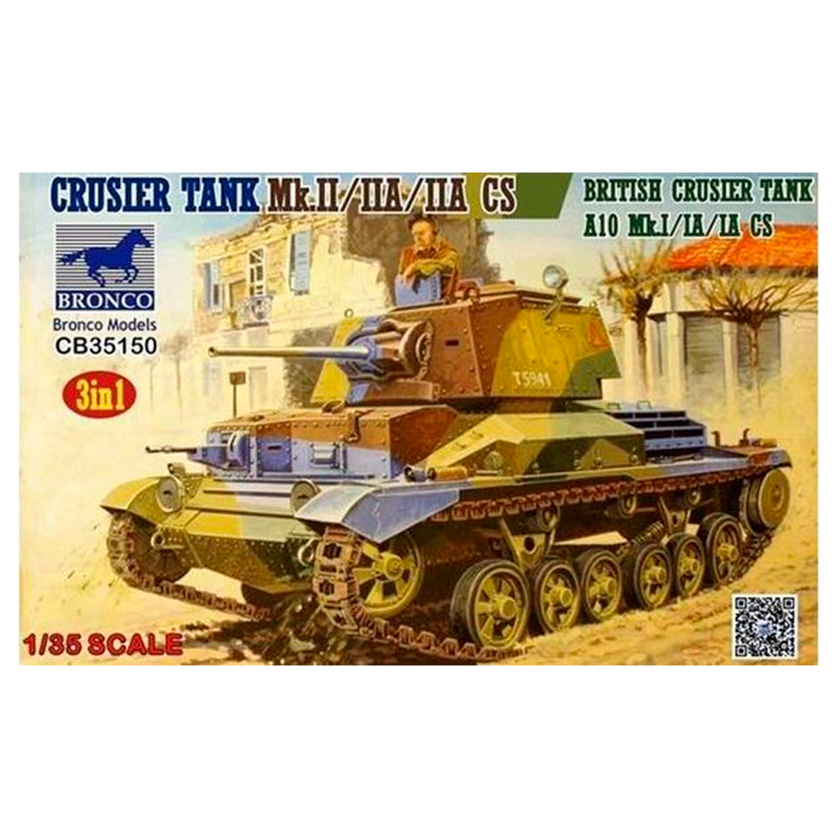 1/35 CRUSIER TANK Mk.II/IIA/IIA CS BRITISH CRUSIER TANK A10 Mk.I/IA/IA CS (3in1)