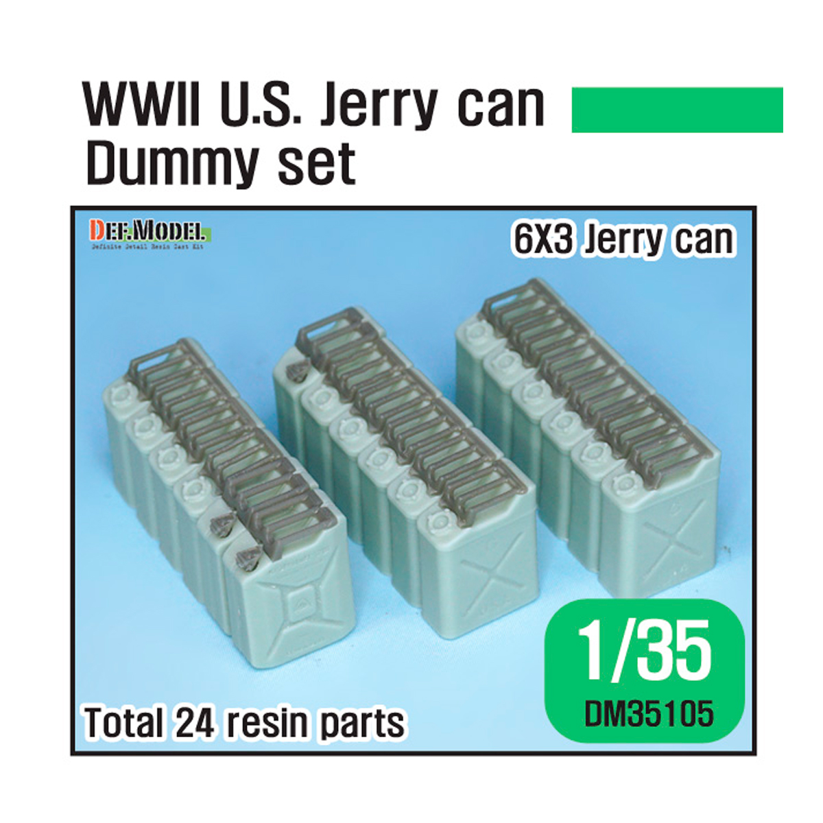 WW2 US Jerry can Dummy set (for Jeep trailer kit 1/35)