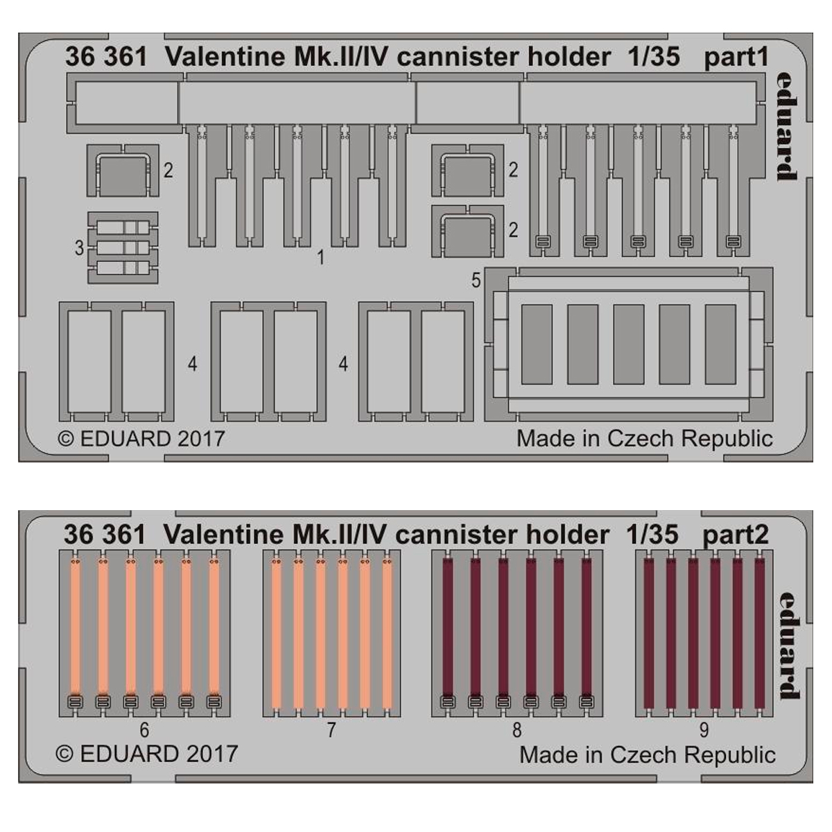 Valentine Mk.II/IV cannister holder 1/35