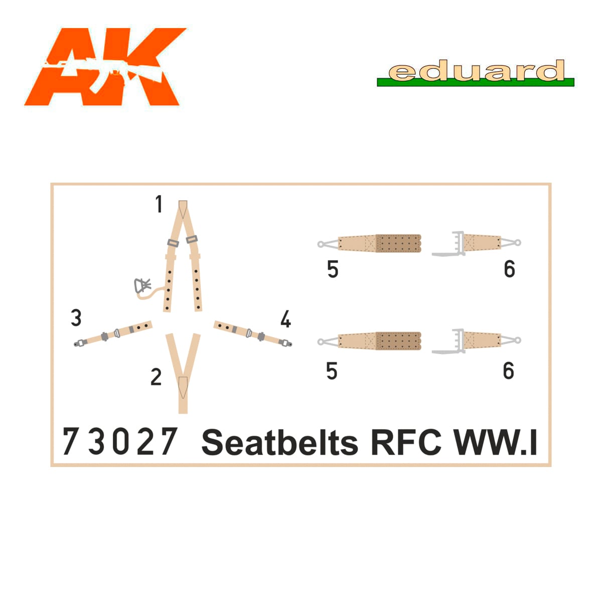 Seatbelts RFC WWI SUPERFABRIC 1/72