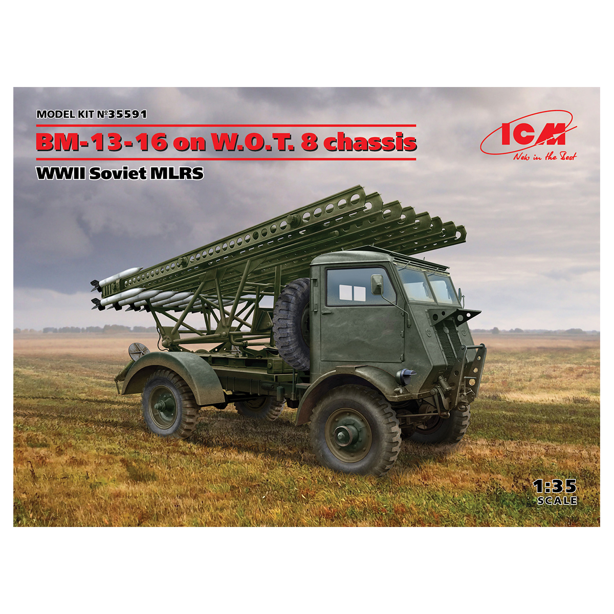 BM-13-16 on W.O.T. 8 chassis, WWII Soviet MLRS 1/35