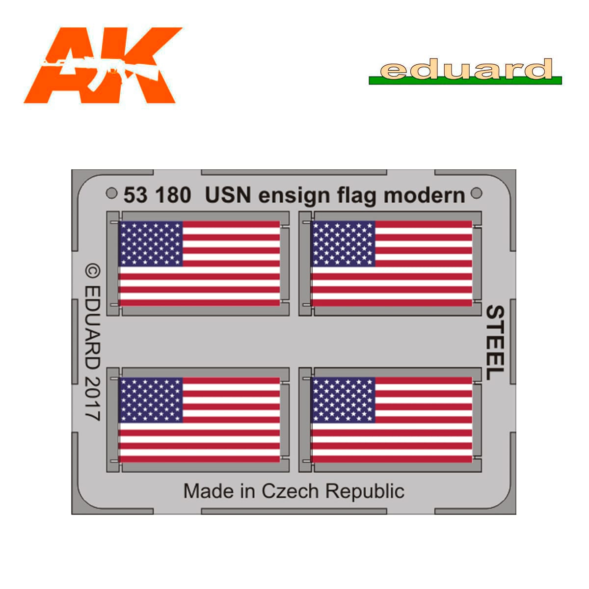 USN ensign flag modern STEEL  1/350