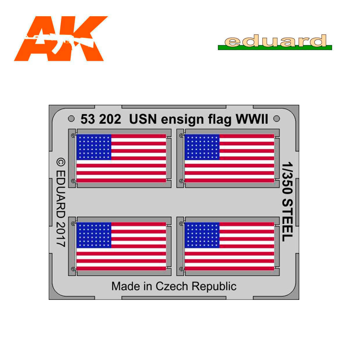 USN ensign flag WWII  STEEL 1/350