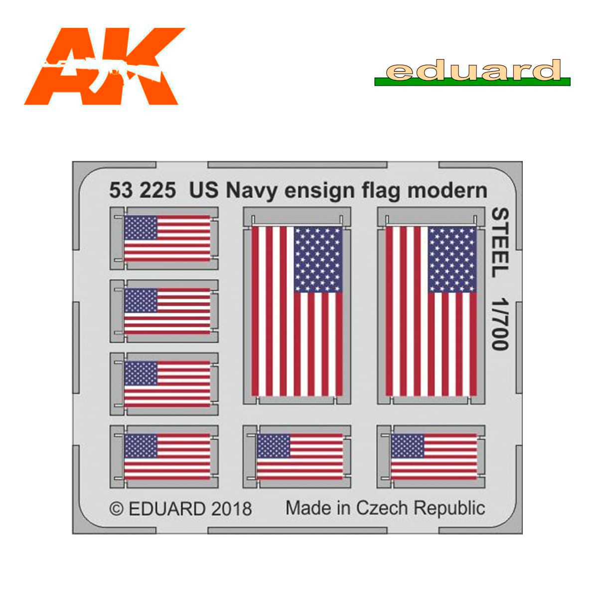 US Navy ensign flag modern STEEL 1/700