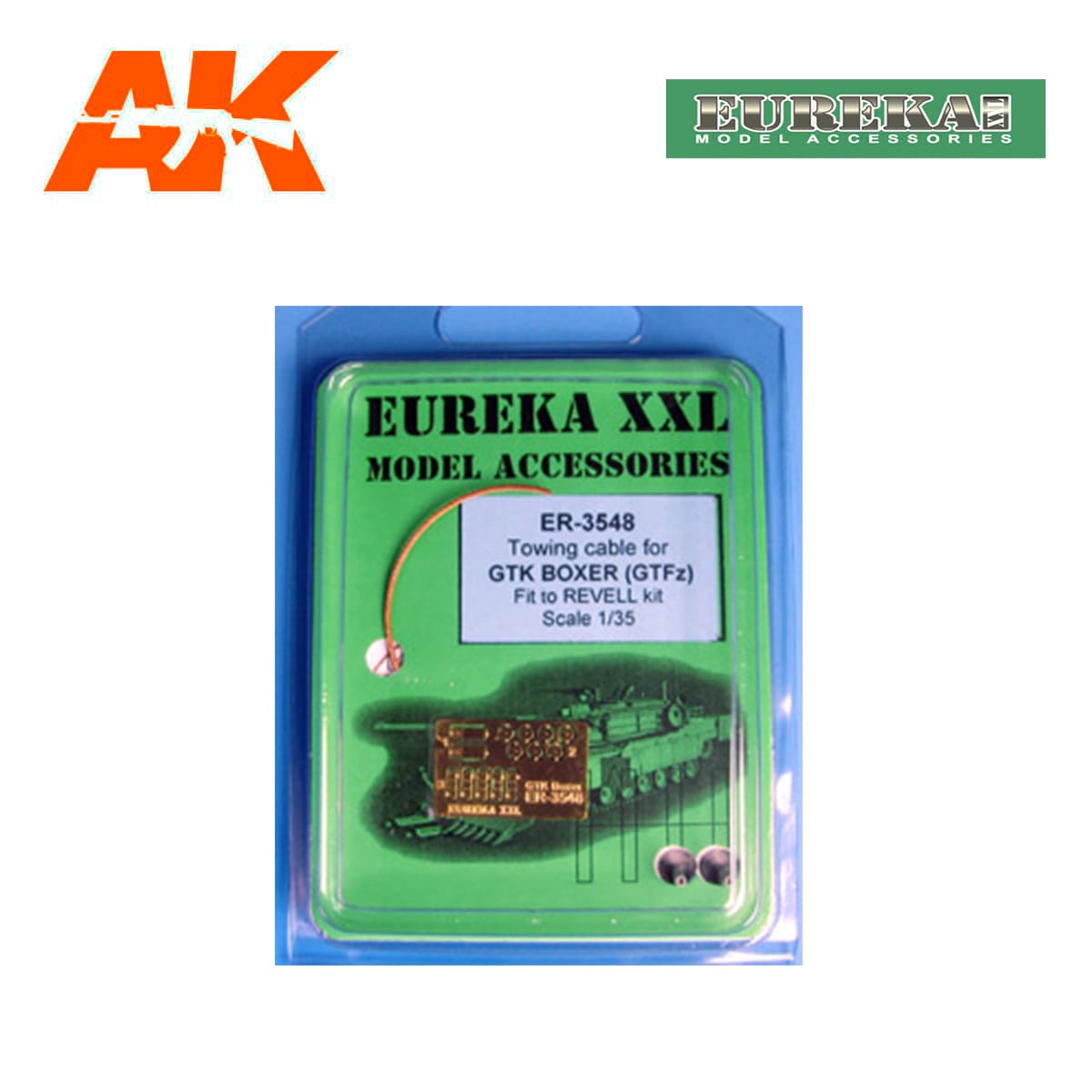 for REVELL Kit GTFz 1/35 EUREKA XXL ER-3548 TOW CABLES for GTK BOXER 