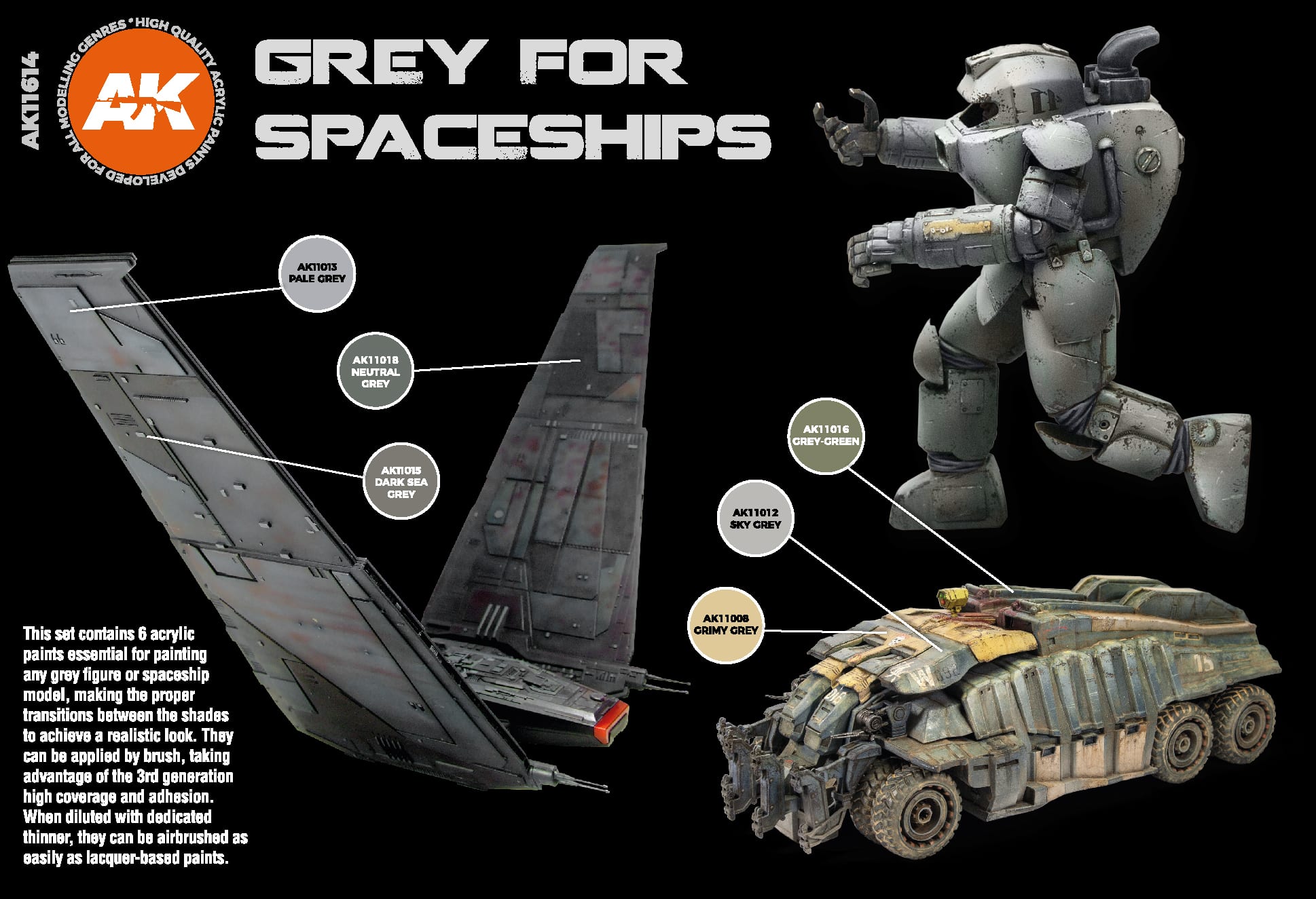 Buy GREY FOR SPACESHIPS online for 16,50€ | AK-Interactive
