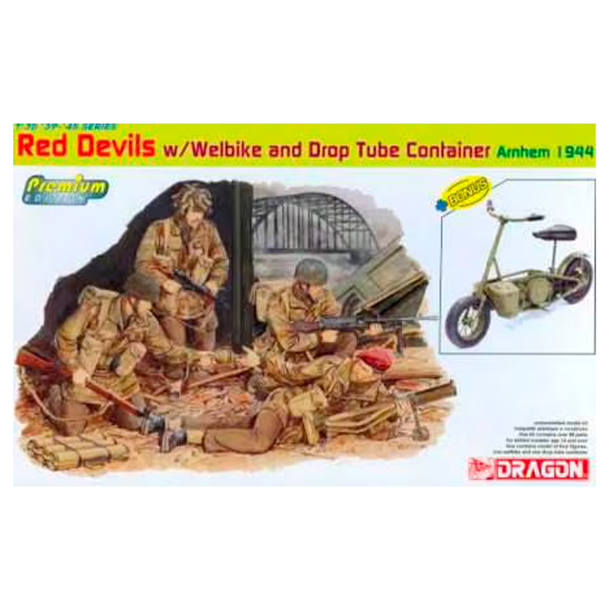 1/35 RED DEVILS w/WELBIKE AND DROP TUBE CONTAINER (ARNHEM 1944) (PREMIUM EDITION)