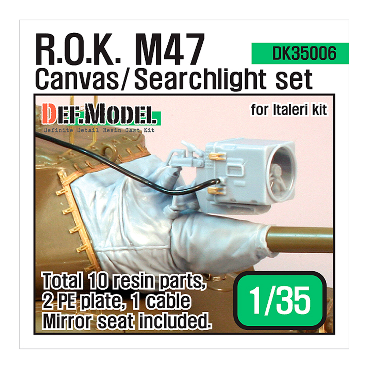 R.O.K M47 PATTON Canvas/Searchlight set (for Italeri 1/35)