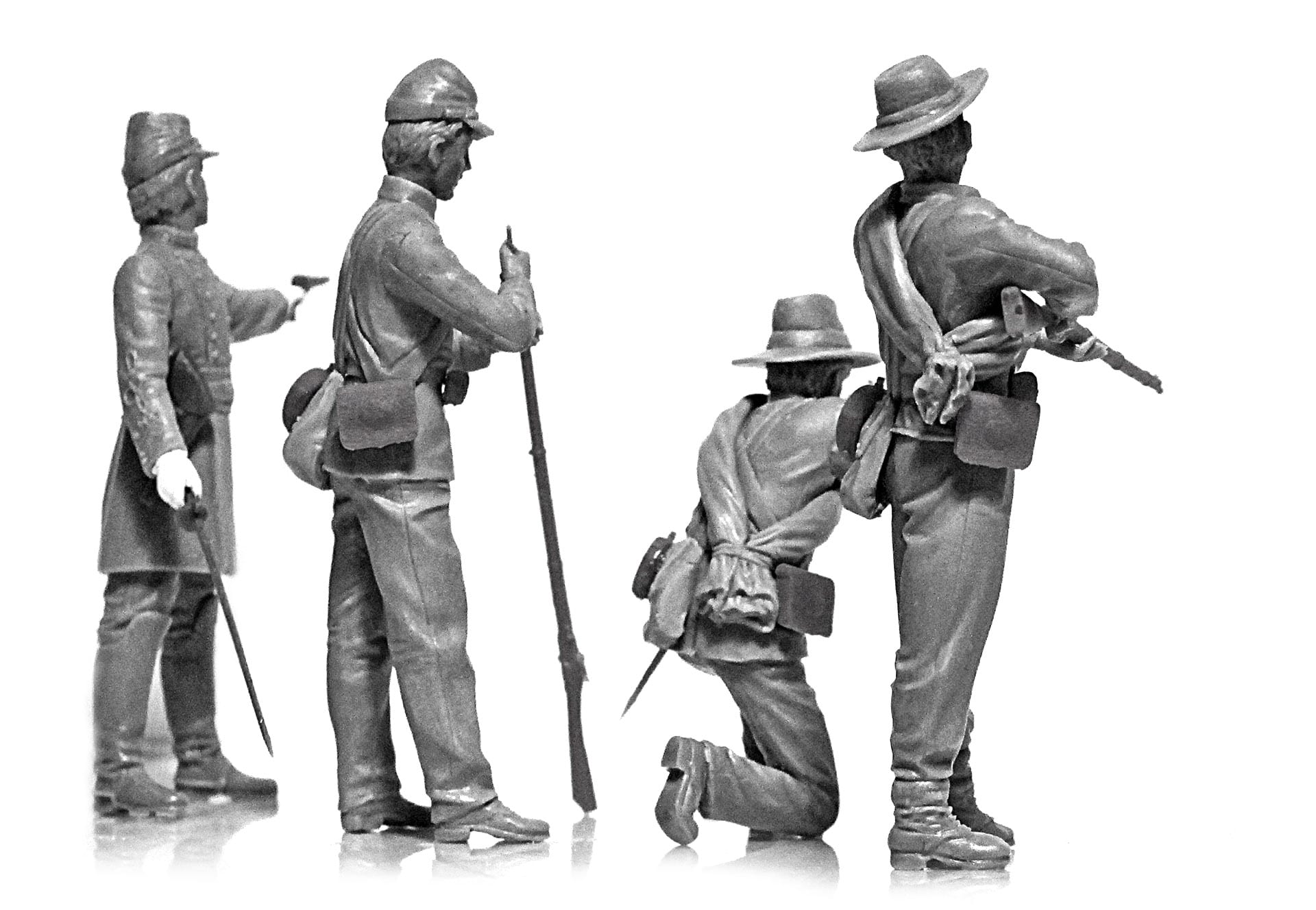 ICM 1/35 American Civil War Confederate Infantry Kit 35021 for sale online 
