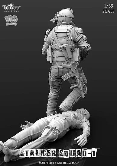 1/35 Scale Model Kits Resin Figure Stalker Female Soldier Unpainted Unassembled 