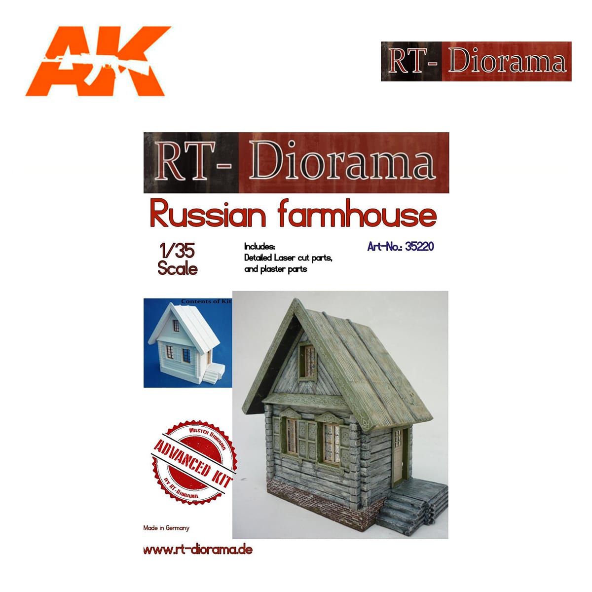 CD-0008 1/35 scale Resin Russian Farm House 