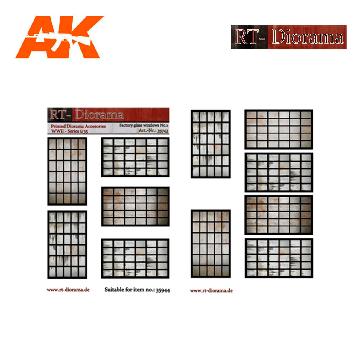 Printed Accesories: Factory glass windows Nr.1