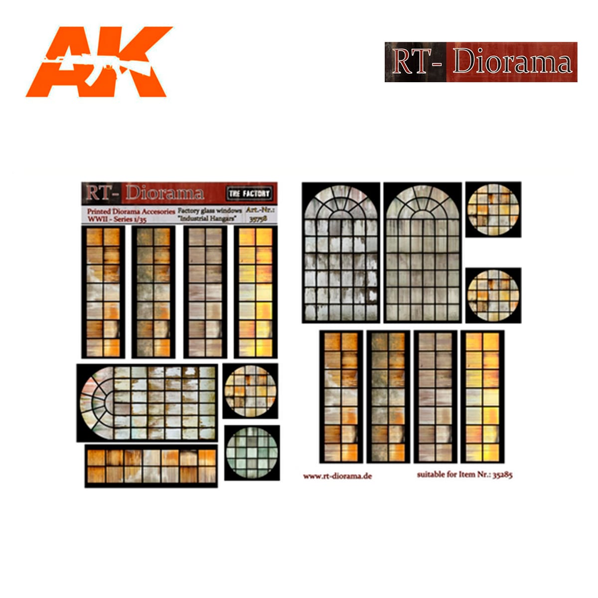 Printed Accesories: Factory glass windows «Industrial Hangars»
