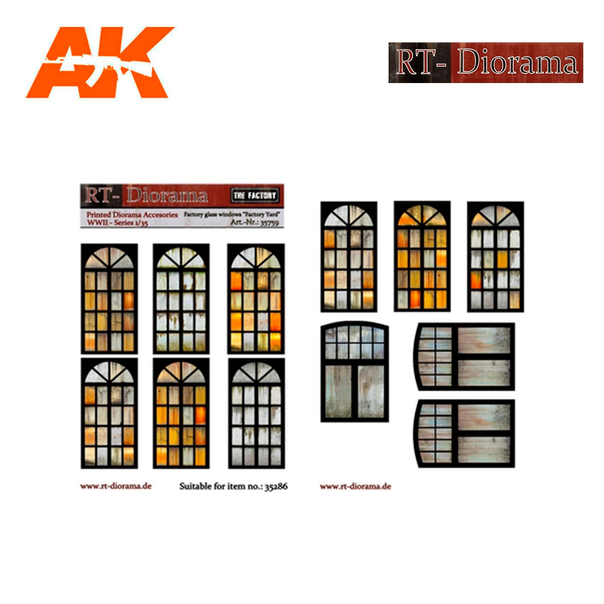 Printed Accesories: Factory glass windows “Factory Yard”