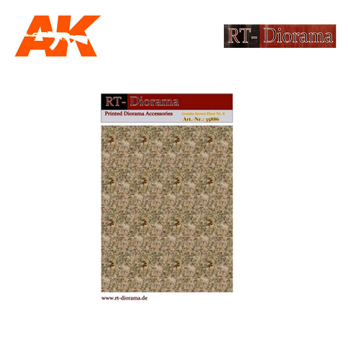 Printed Accesories: Granite brown Floor Nr.8