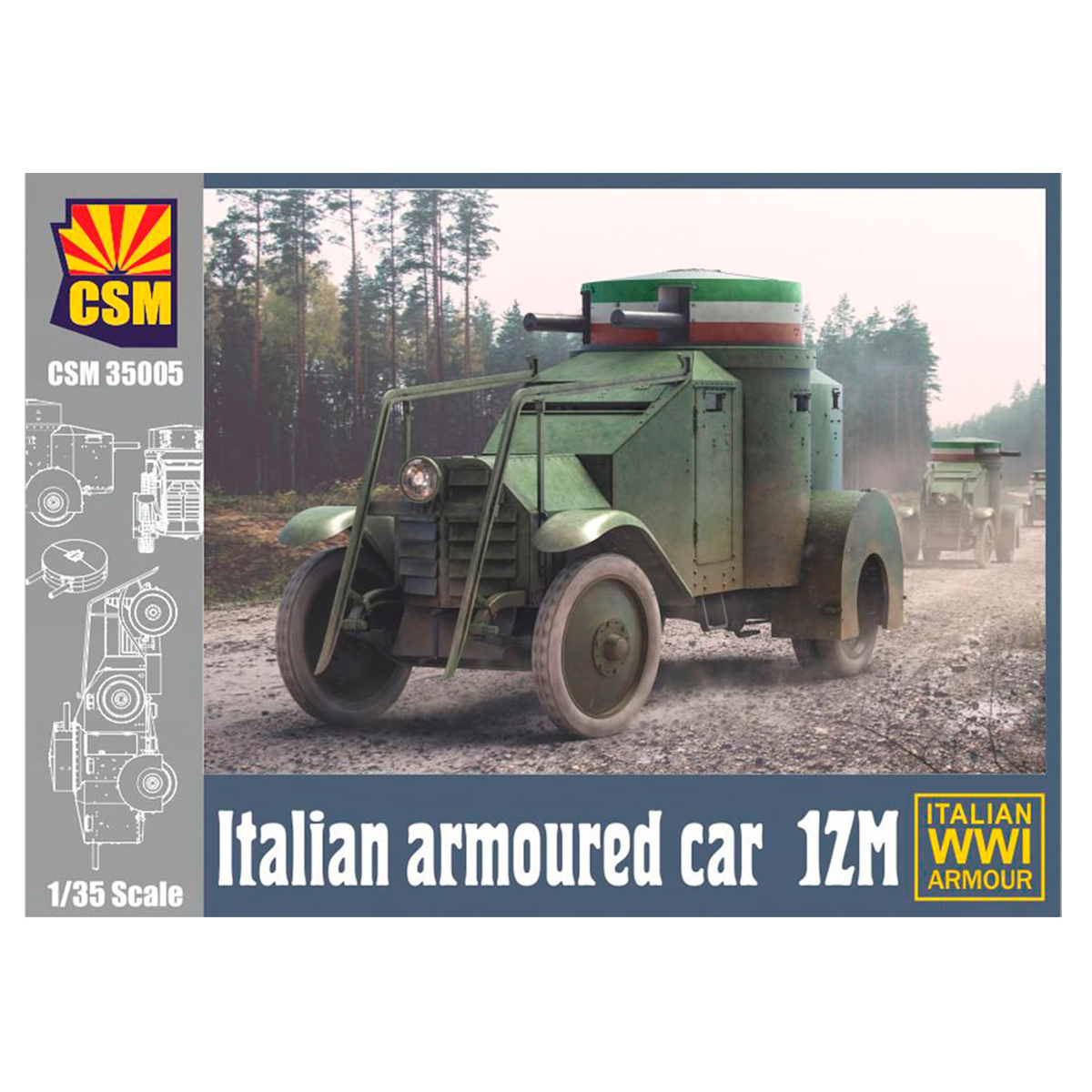 Italian Armoured Car 1ZM  1/35